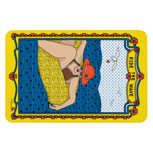 Der Wave_A_Kühlschrank fahren Magnet (Horizontal)