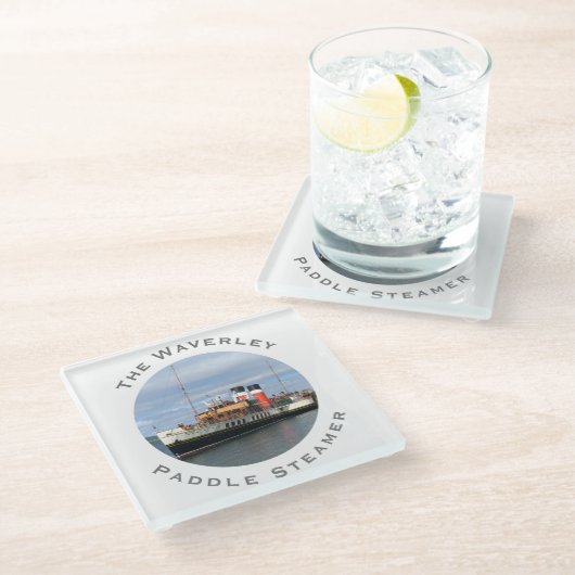 Der Waverley Paddle Steamer Glasuntersetzer (Schrägansicht)