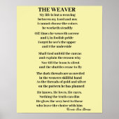 DER WEAVER POEM POSTER (Vorne)