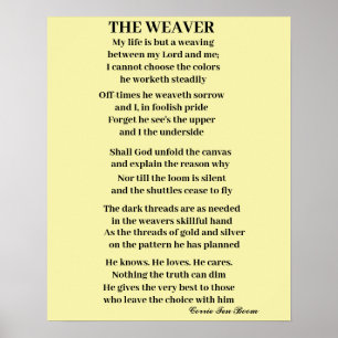 DER WEAVER POEM POSTER
