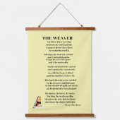 DER WEAVER POEM WANDTEPPICH MIT HOLZRAHMEN (Vorderseite)