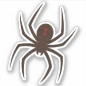 Der Webkonturaufkleber der Spinne Aufkleber (Vorderseite)