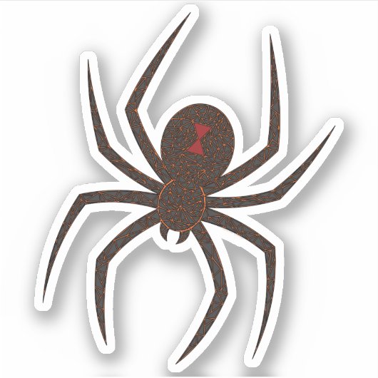 Der Webkonturaufkleber der Spinne Aufkleber (Vorderseite)