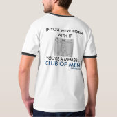 DER WECKER-T - SHIRT ZAKARMAN MÄNNER: GEBORENER (Schwarz voll)