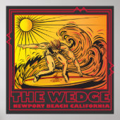 DER WEDGE NEWPORT STRAND KALIFORNIEN SURFEN POSTER (Vorne)