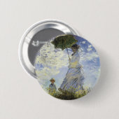 Der Weg, Dame mit einem Sonnenschirm Button (Vorne & Hinten)