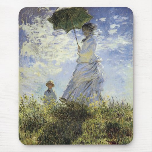 Der Weg, Dame mit einem Sonnenschirm Mousepad (Vorne)