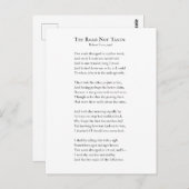 Der Weg, den Robert Frost nicht in Gedicht genomme Postkarte (Vorne/Hinten)