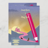 Der Weg, den wir Gezeichnet Hochzeit Einladung (Vorne/Hinten)