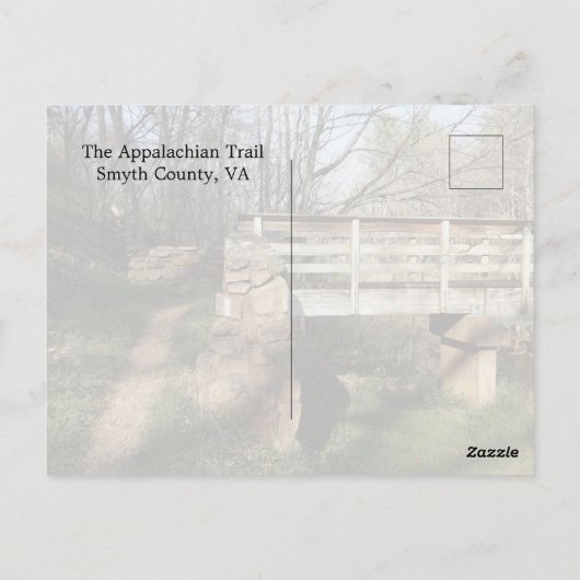 Der Weg der Appalachen Postkarte (Rückseite)