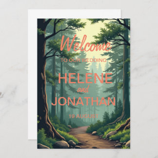 Der Weg der Natur: Eine serene Einladungskarte für Einladung