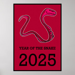 Der Weg der Schlange: Lunar, neues Jahr Kunst Eint Poster