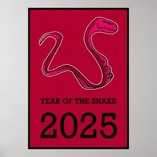 Der Weg der Schlange: Lunar, neues Jahr Kunst Eint Poster (Vorne)