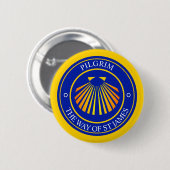 Der Weg der St. James Pilger Button (Vorne & Hinten)