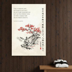 Der Weg des Karate - Weisheit von Gichin Funakoshi Leinwanddruck