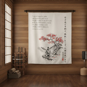 Der Weg des Karate - Weisheit von Gichin Funakoshi Wandteppich