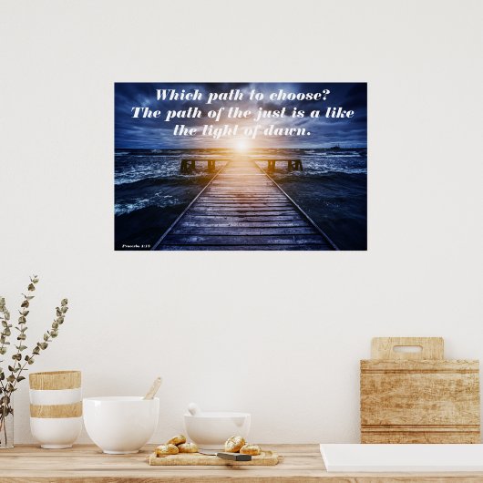 Der Weg des Lichtplakats Poster (Küche)