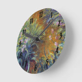 Der Weg durch die Iren von Claude Monet Runde Wanduhr (Winkel)