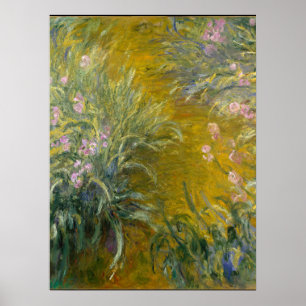 Der Weg durch die Schwertlilien - Claude Monet Poster