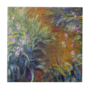 Der Weg durch die Schwertlilien von Claude Monet Fliese