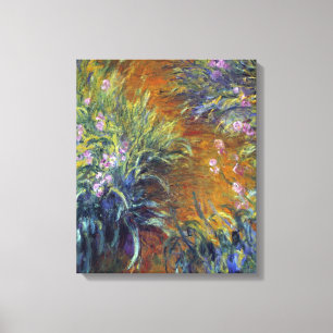 Der Weg durch die Schwertlilien von Claude Monet Leinwanddruck
