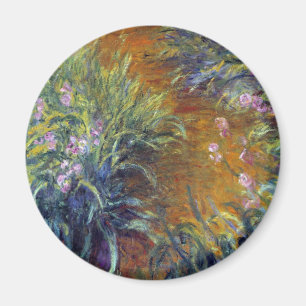 Der Weg durch die Schwertlilien von Claude Monet Magnet