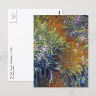 Der Weg durch die Schwertlilien von Claude Monet Postkarte