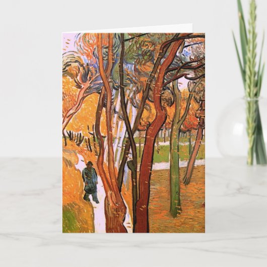 Der Weg: Fallende Blätter von Vincent van Gogh Karte (Vorderseite)