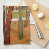 Der Weg: Fallende Blätter von Vincent van Gogh Küchentuch (Viertel Falte)