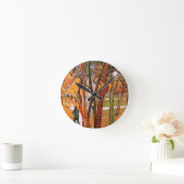 Der Weg: Fallende Blätter von Vincent van Gogh Runde Wanduhr (Zuhause)