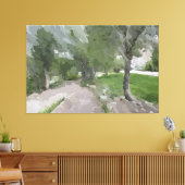 Der Weg in der Nähe des Flusses ummantelte Canvas Leinwanddruck (Insitu (Wohnzimmer))