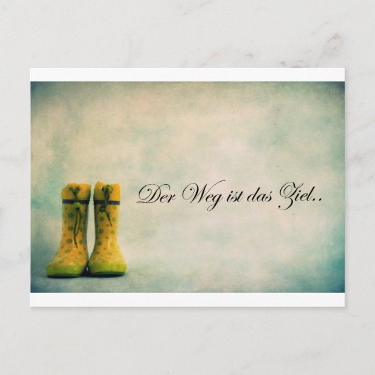 Der Weg ist das Ziel. Postkarte (Vorderseite)