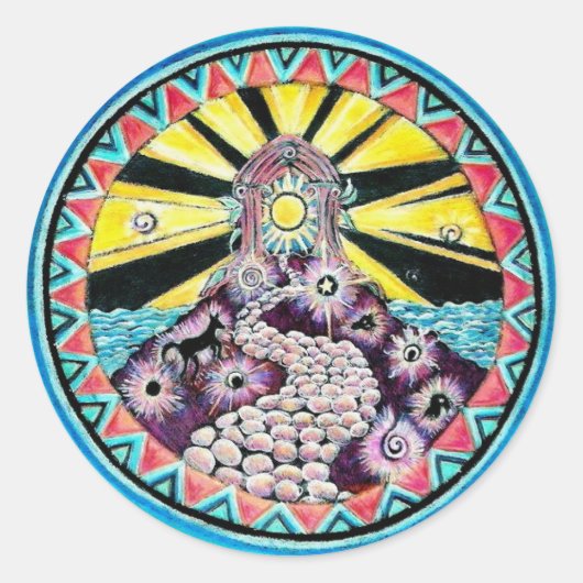 Der Weg Mandala Sticker (Vorderseite)