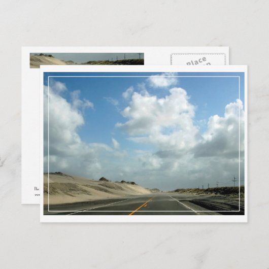 Der Weg nach Cape Hatteras Postkarte (Vorne/Hinten)