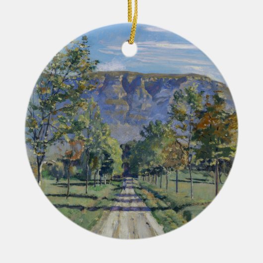 Der Weg nach Evordes (von Ferdinand Hodler) Keramik Ornament (Vorne)