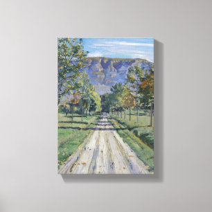 Der Weg nach Evordes (von Ferdinand Hodler) Leinwanddruck