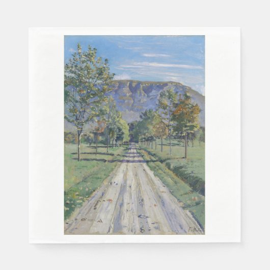 Der Weg nach Evordes (von Ferdinand Hodler) Serviette (Vorderseite)