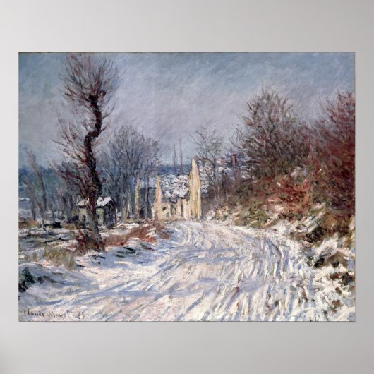 Der Weg nach Giverny, Winter 1885 Poster (Vorne)