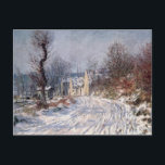 Der Weg nach Giverny, Winter 1885 Postkarte<br><div class="desc">Der Weg nach Giverny,  Winter 1885 | von Claude Monet | Art Location: Private Collection | Französische Künstler | Image Collection number: BAL44040</div>