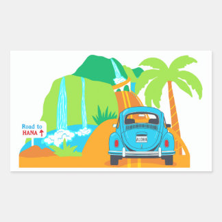 Der Weg nach Hana Hawaiian Urlaub Rechteckiger Aufkleber