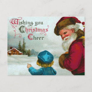 "Der Weg nach Hause" Vintage-Weihnachten Feiertagspostkarte