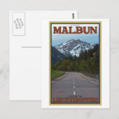 Der Weg nach Malbun Postkarte (Vorne/Hinten)