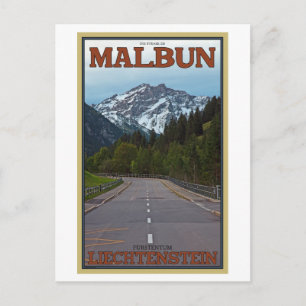 Der Weg nach Malbun Postkarte