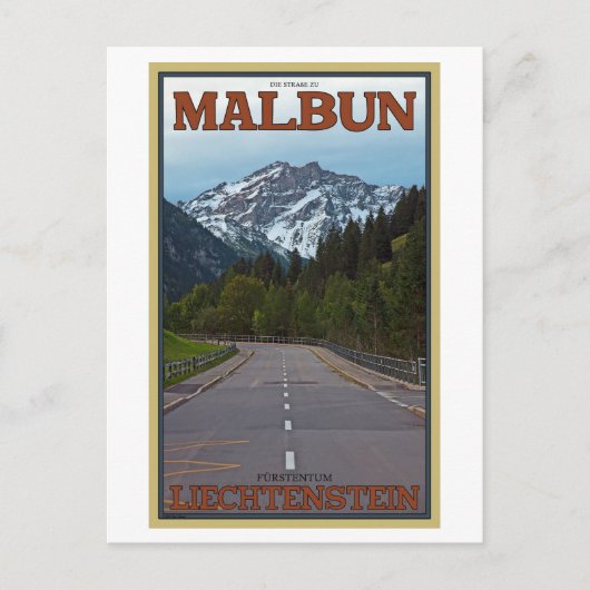 Der Weg nach Malbun Postkarte (Vorderseite)