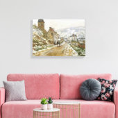 Der Weg nach Vetheuil im Winter durch Monet Wrappe Leinwanddruck (Insitu (Wohnzimmer))