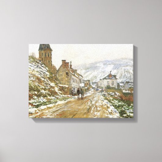Der Weg nach Vetheuil im Winter durch Monet Wrappe Leinwanddruck (Vorderseite)