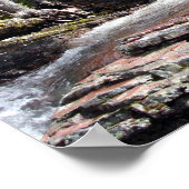 Der Weg nach Virginia Falls, Glacier Park MT. Poster (Ecke)