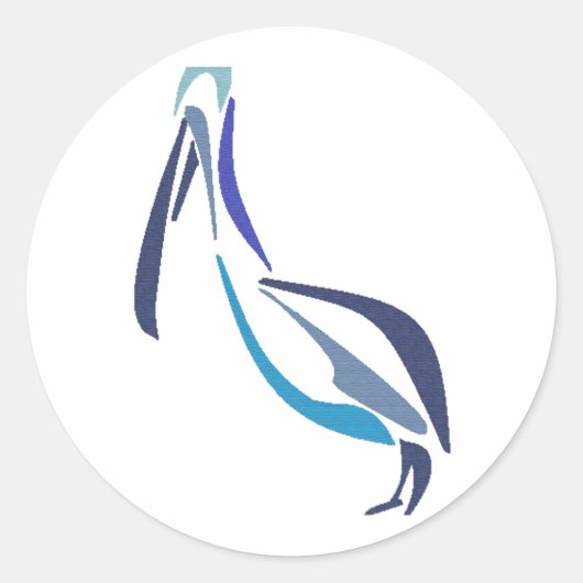 Der Weg pelikanisch Runder Aufkleber (Vorderseite)