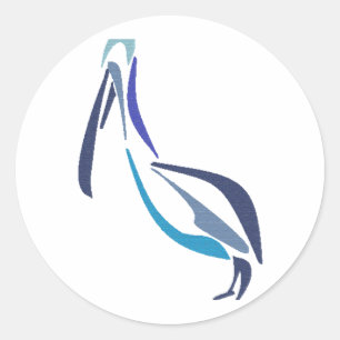 Der Weg pelikanisch Runder Aufkleber