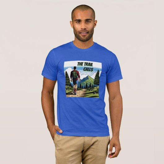 Der Weg ruft | Mann Wandern T-Shirt (Vorne ganz)